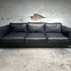 Bastiano leather canapé in black by Tobia Scarpa for Knoll