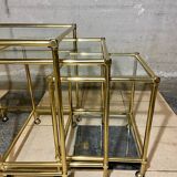 Tables gigognes italiennes en laiton