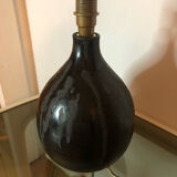 Lampe vintage en céramique noire