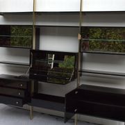 Library shelves in lacquer and brass by Roche Bobois 1970 s