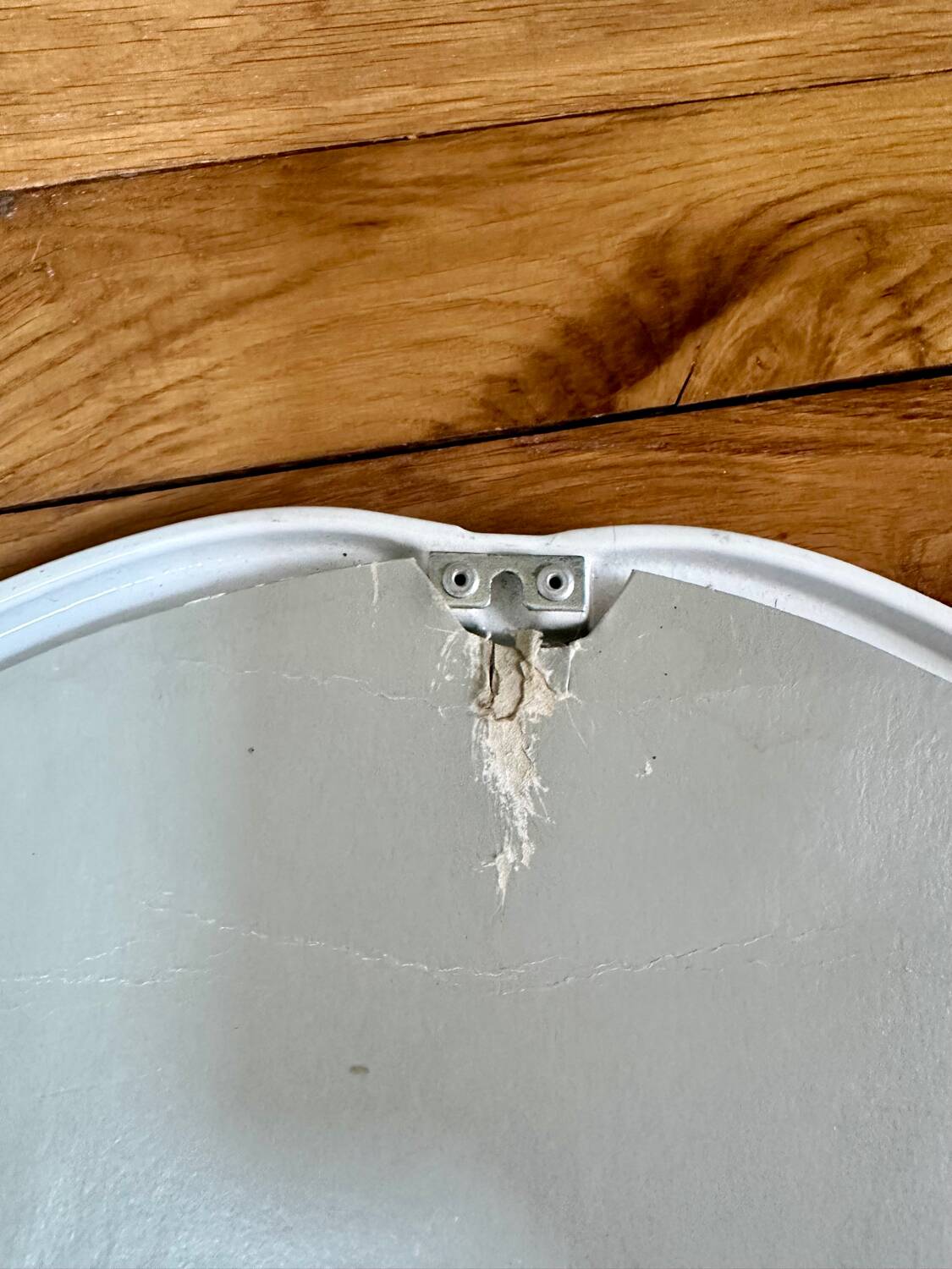 Vintage white ceramic mirror