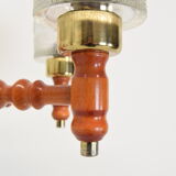 Mid-century Wood Chandelier by Instala Jilove u Decina,1960's