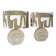 Pair of travertine lamps by Fratelli Mannelli
