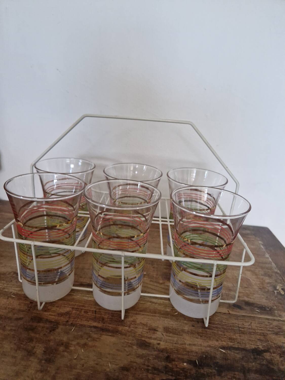 Vintage lemonade glasses service garden terrace aperitif