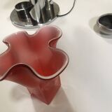 Vintage Handkerchief Vase • Incamiciato • Murano Glass • 1960