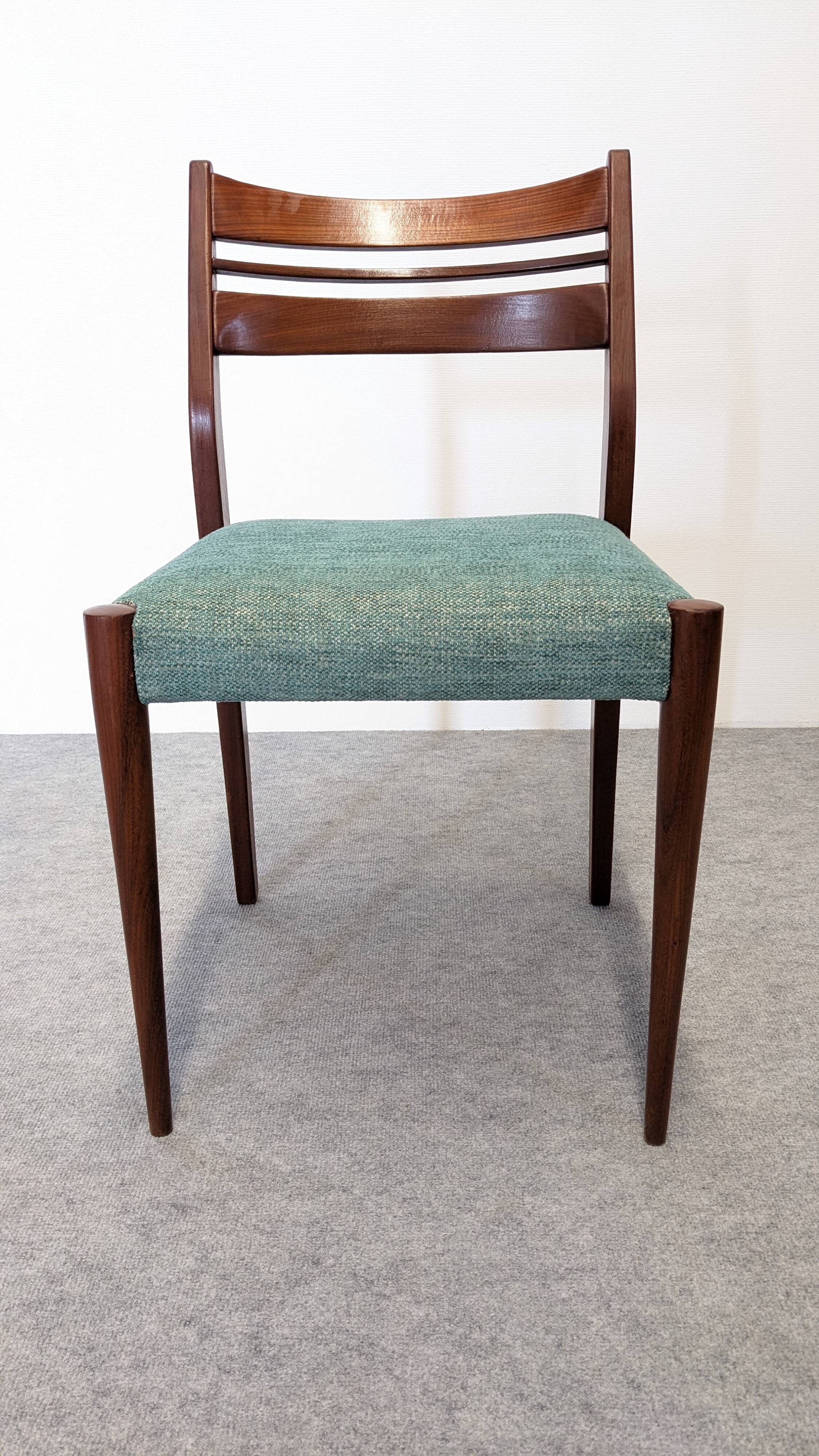Set of 4 Scandinavian teak chairs, Denmark circa 1960.