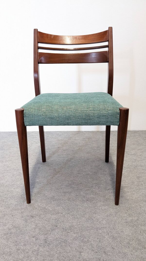 Série de 4 chaises scandinaves en teck, Danemark vers 1960