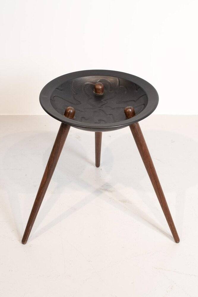 Danish Side Table with Rosewood Legs