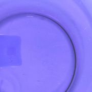 6 blue glass dishes