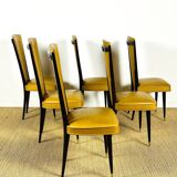 Set of 6 Art Deco chairs, France, 1940.