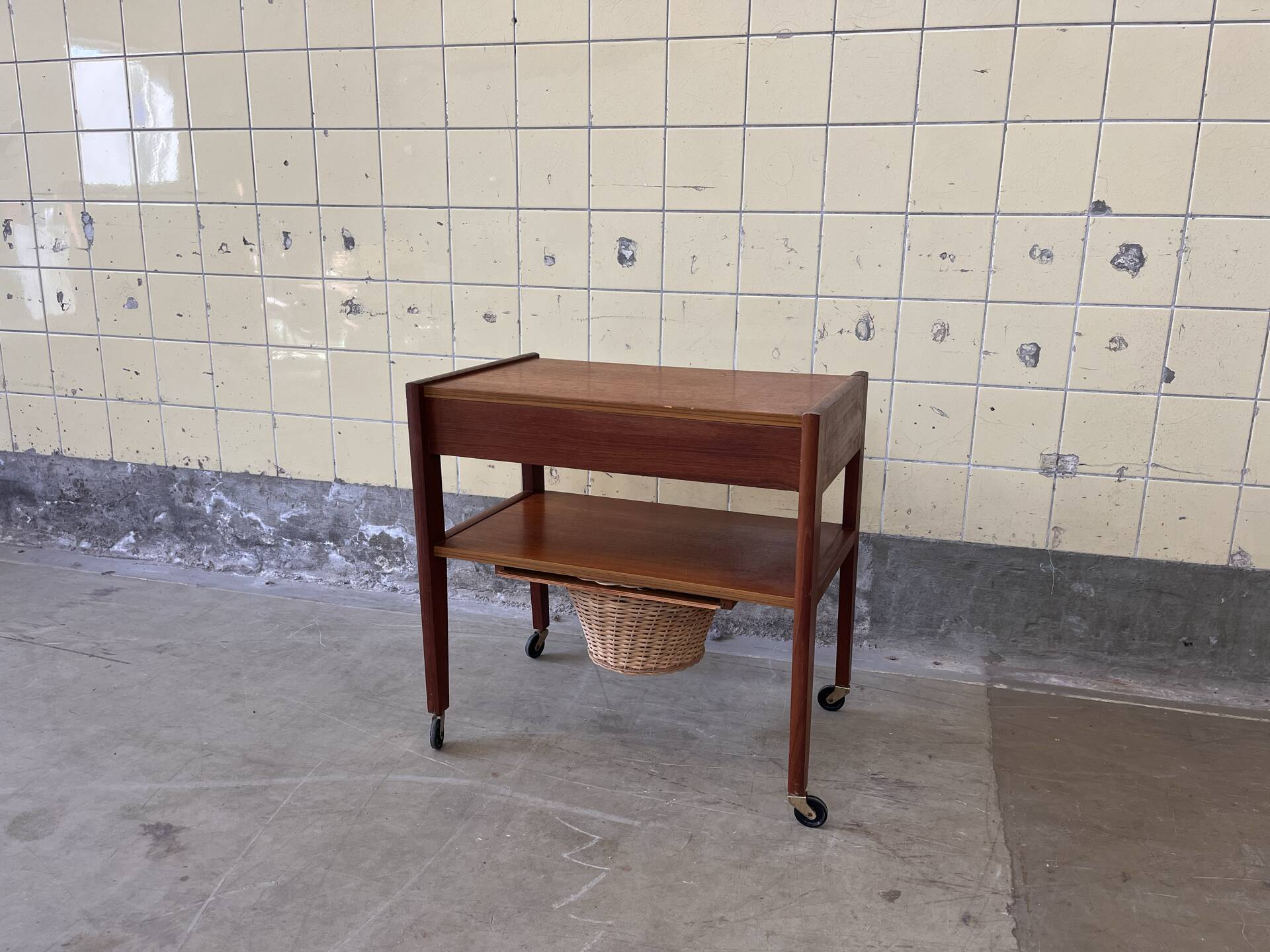 Vintage Scandinavian teak side table