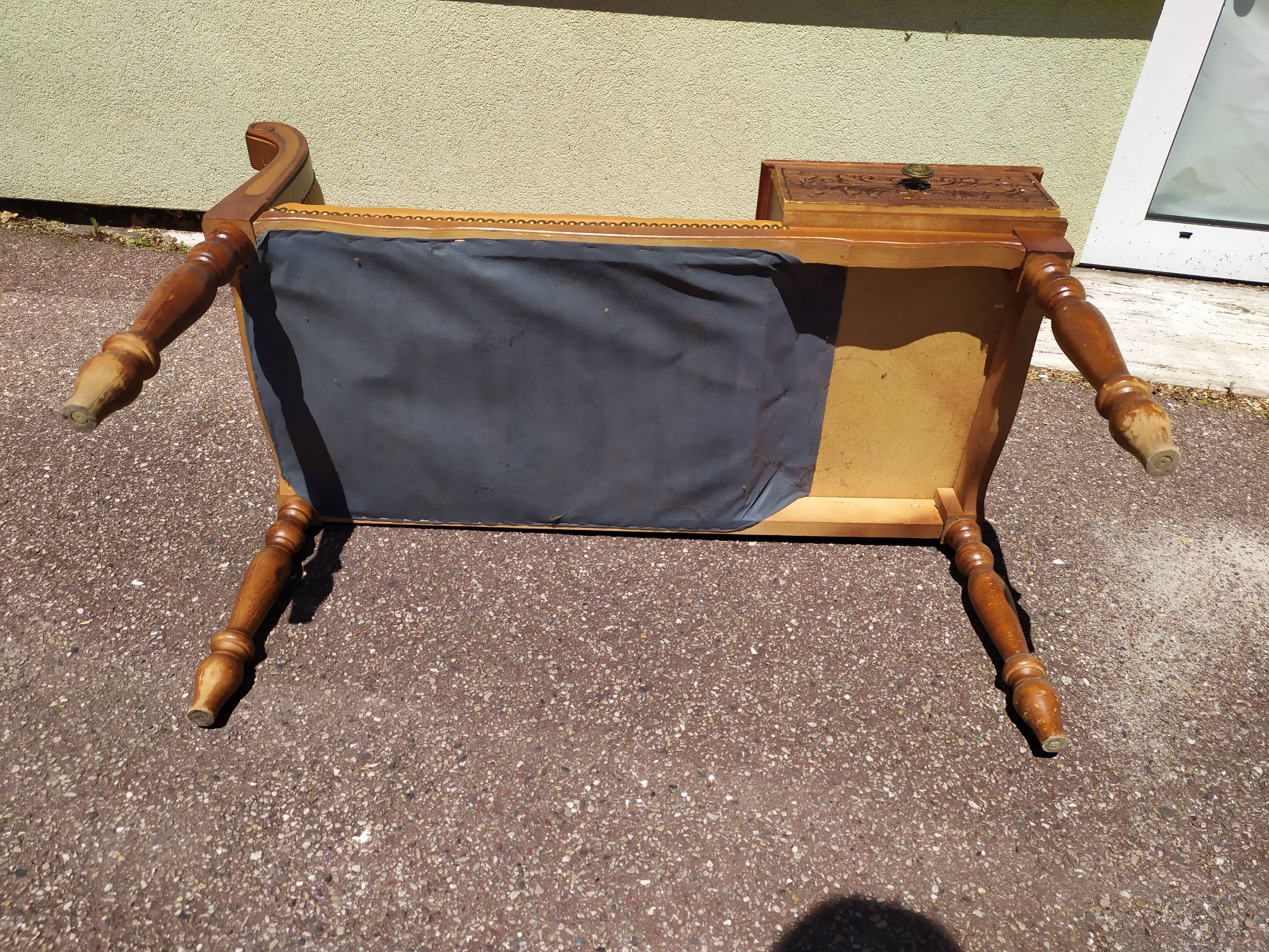 Old phone furniture with seating