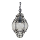 Venetian cage chandelier in transparent blown glass and wrought iron