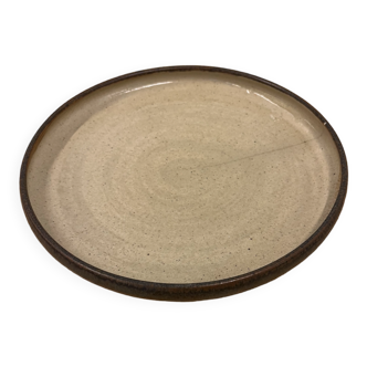 Lot of 5 flat plates, ceramic of saint-amand-en-puisaye