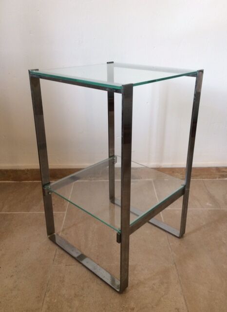 Sellette chrome metal sofa tip