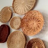Composition of Vintage rattan baskets