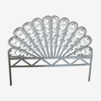 Peacock-style rattan headboard