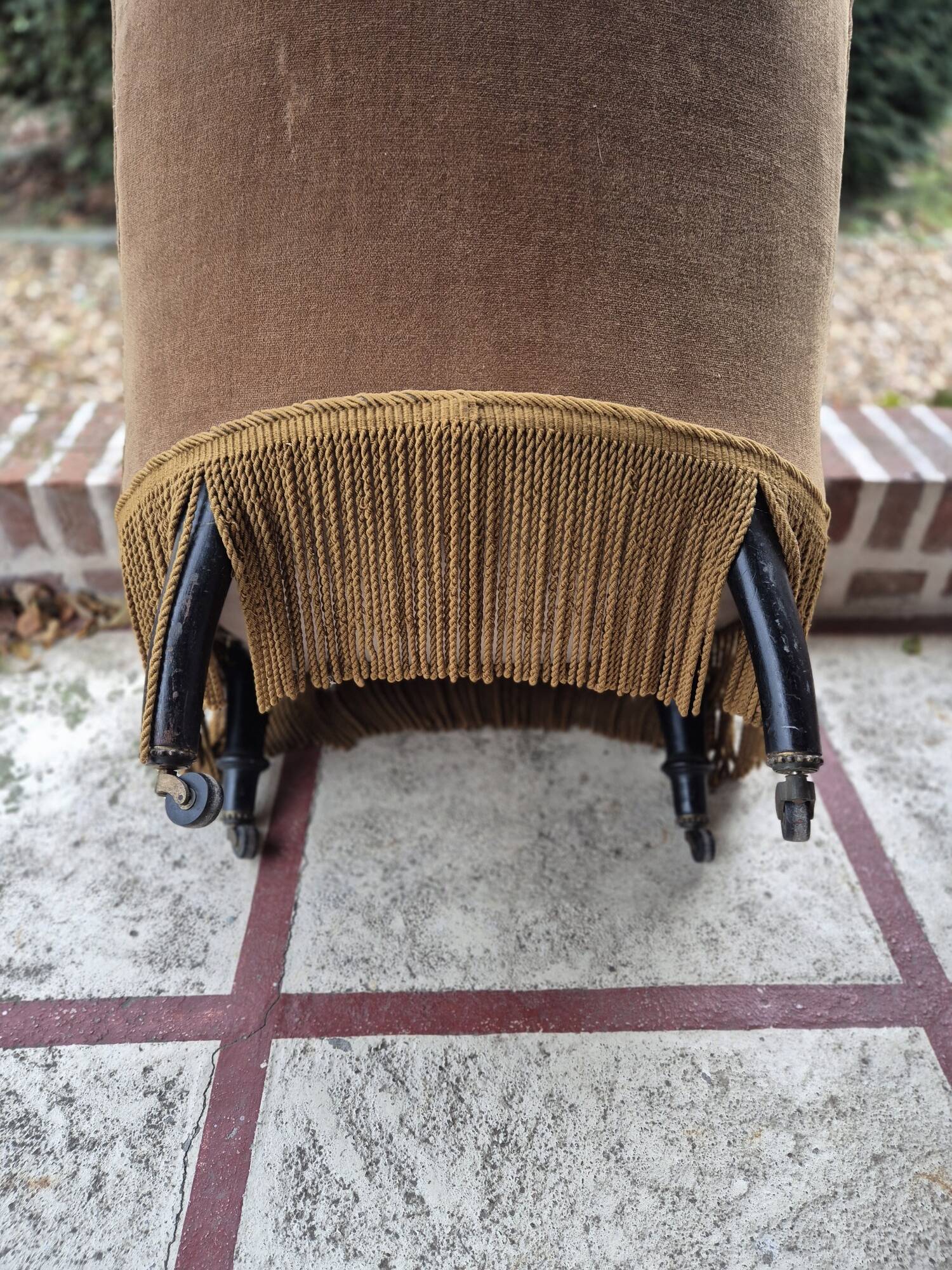 Pair of Napoleon III toad armchairs