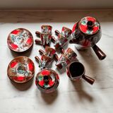 Vallauris coffee service 8 cups, saucers, 2 pitchers, sugar bowl