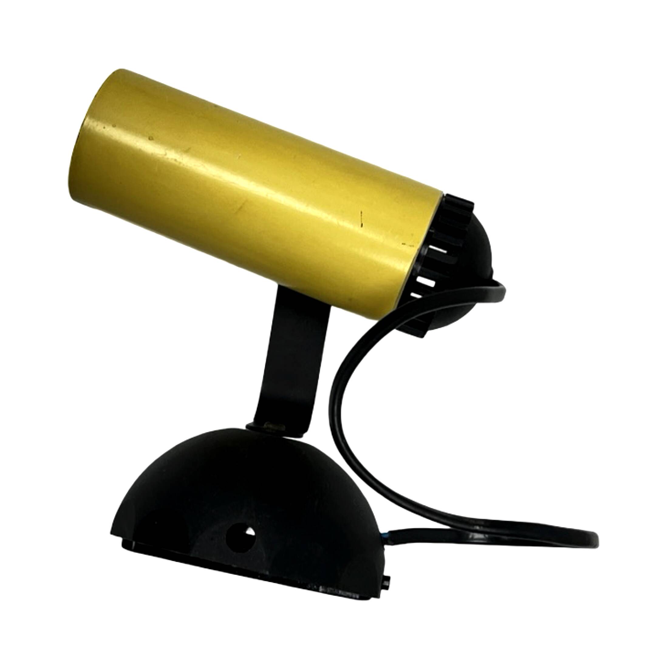 Yellow lamp, wall lamp POLAM PIŁA Type 12, Poland 1970s.
