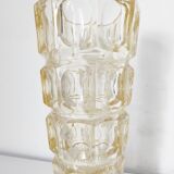 Yellow glass vase by Josef Hoffman for Moser