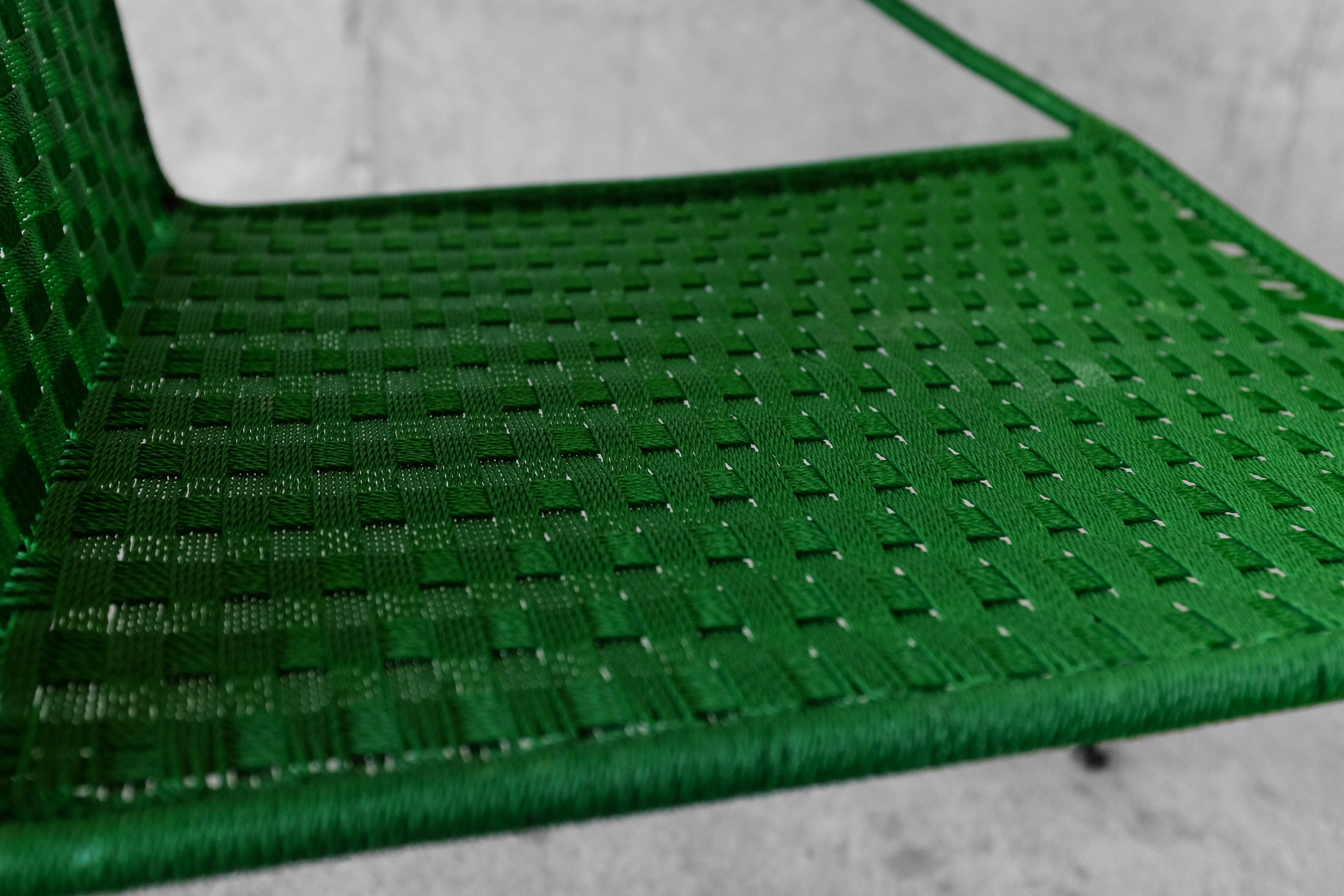 Armchair metal structure and green ropes 1960