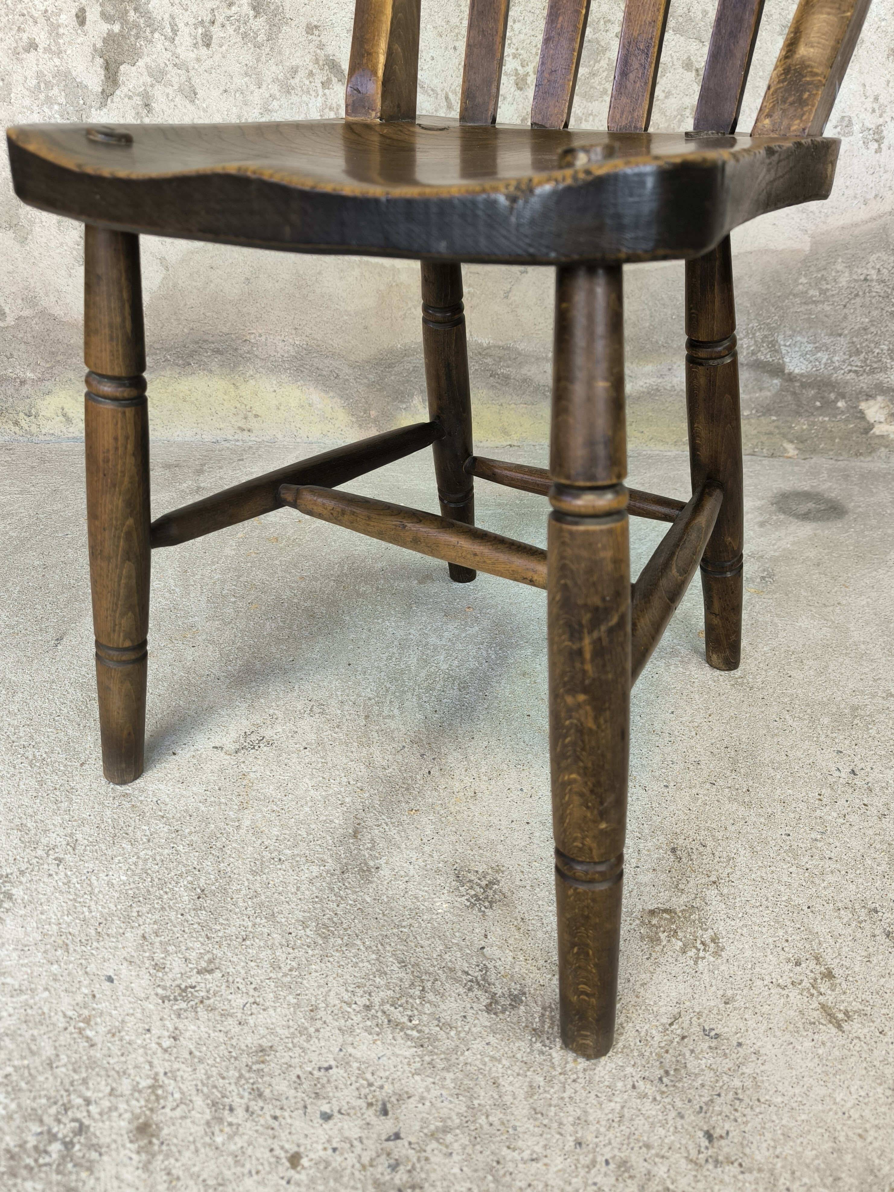 Vintage English wooden chair from 1917