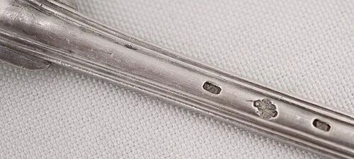 Serving spoon, XVIII century, solid silver, Auch Jean Affre, 32.6 cm, 179 g