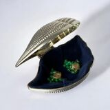 Shell jewellery box, silver plated, Italy, circa 1970s