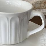 Set of 2 Spanish White Alfar Etrusco Cups and Saucers