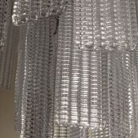 Transparent diamond strips “listelli” murano glass chandelier