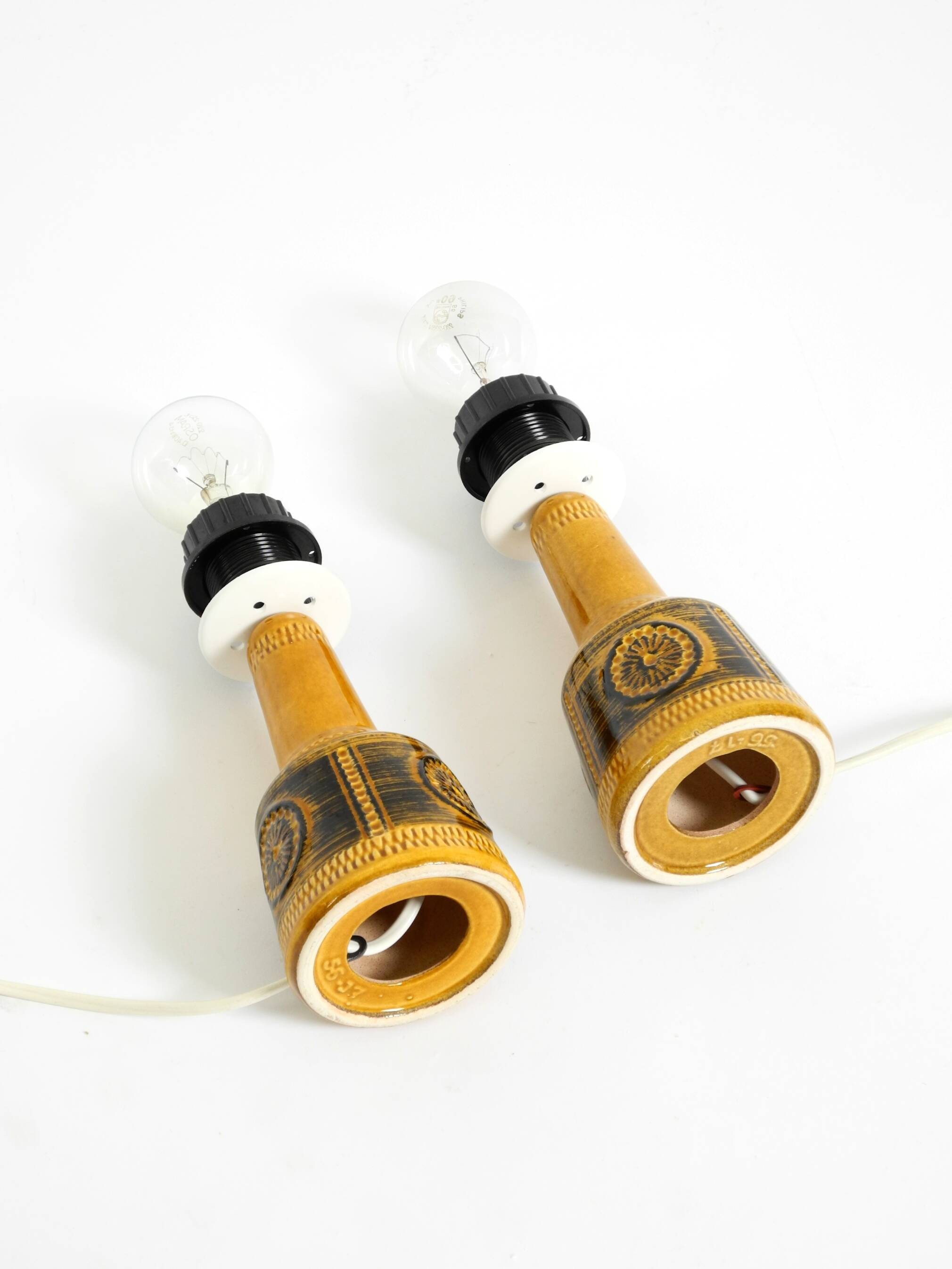 A pair of beautiful small ceramic table lamps by Cloos & Co., 1960s