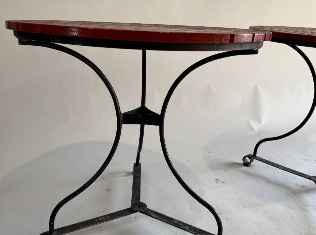 Lot de 2 tables rondes de jardin