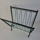 1960 Czechoslovakian Mid-Century Magazine Rack with Green Wire