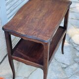 Desserte en bois vintage pieds courbés
