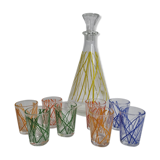 Vintage "BVB France" liquor service with colourful modernist décor
