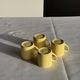 Set of 4 vintage yellow Italian espresso cups and saucers.
