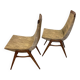 (Lot) 2 teak designer chairs (1950s)