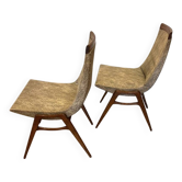 (Lot) 2 chaises en teck design (année 50s)