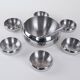 Set of stainless steel bowls, Italian design, 1980s, made in Italy