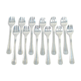 12 forks christofle art deco model boreal by luc lanel