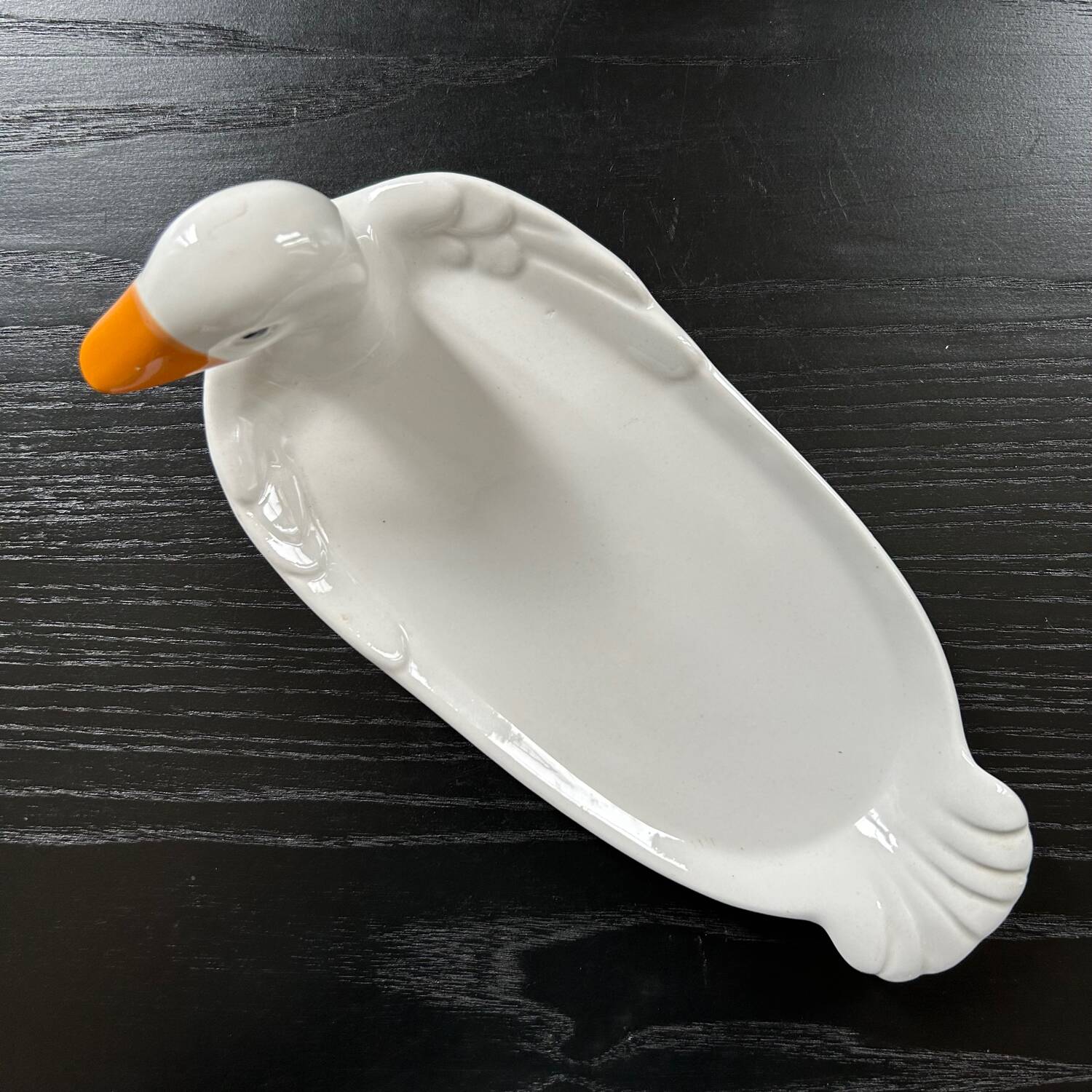 Porcelain duck dish