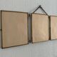 Vintage mirror 1900 triptych barber dressing table brass - 27 x 70 cm