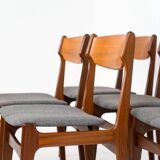 Ensemble de 6 belles chaises de salle à manger par Erik Buch (Danemark, années 1960).