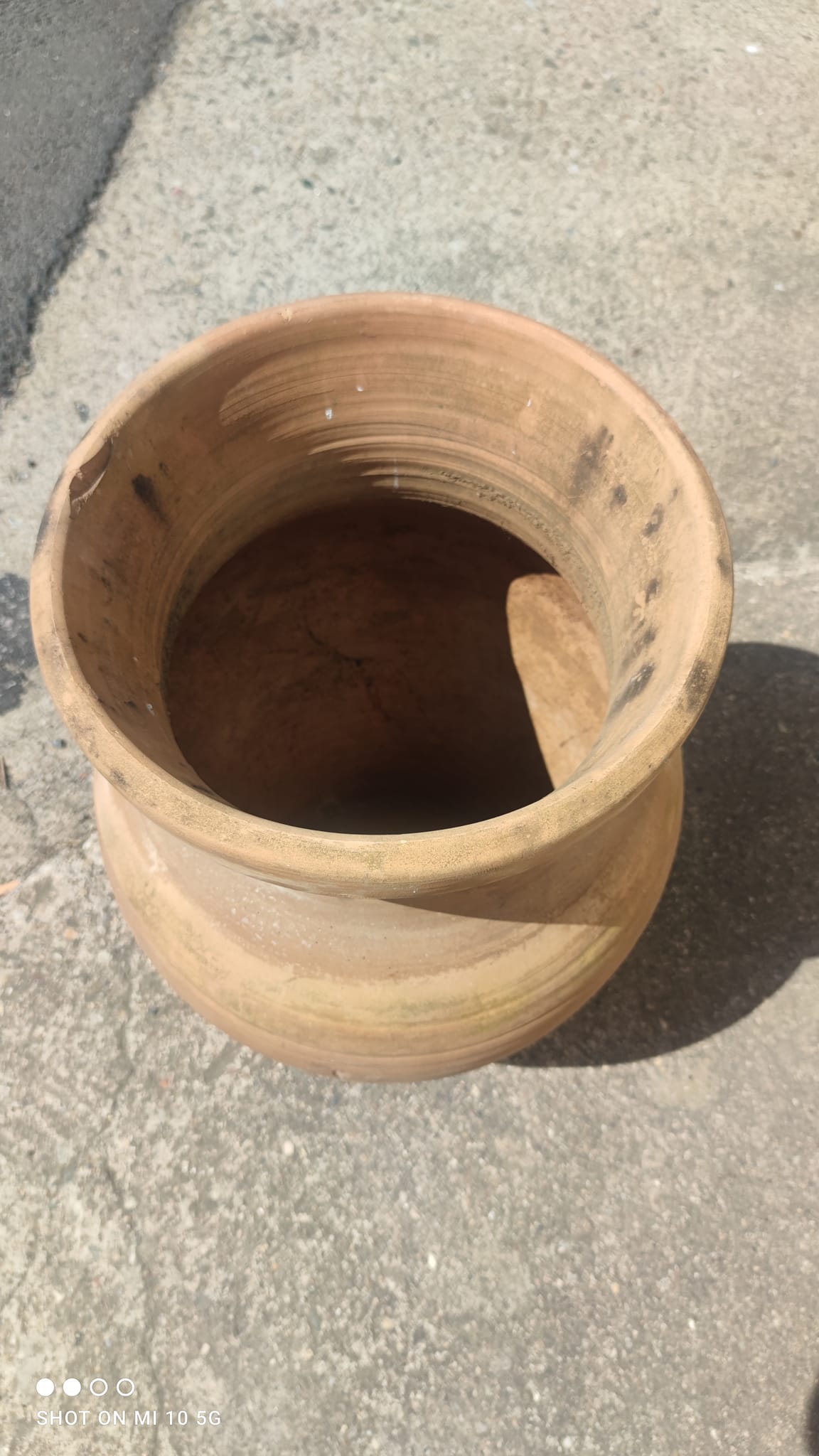 Terracotta garden jar