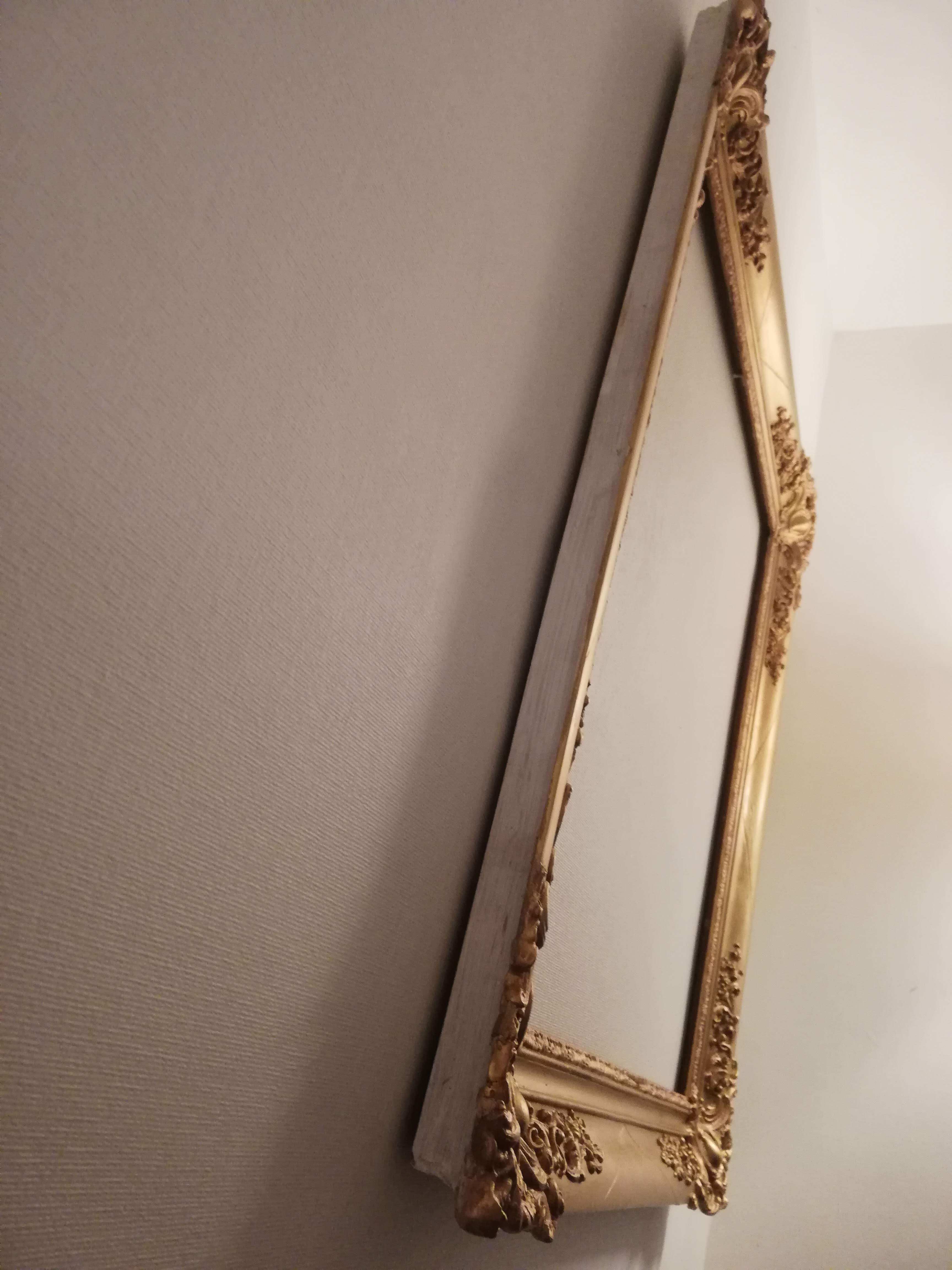 Louis XV large format gilded frame - Foliage: 66 x 55 cm
