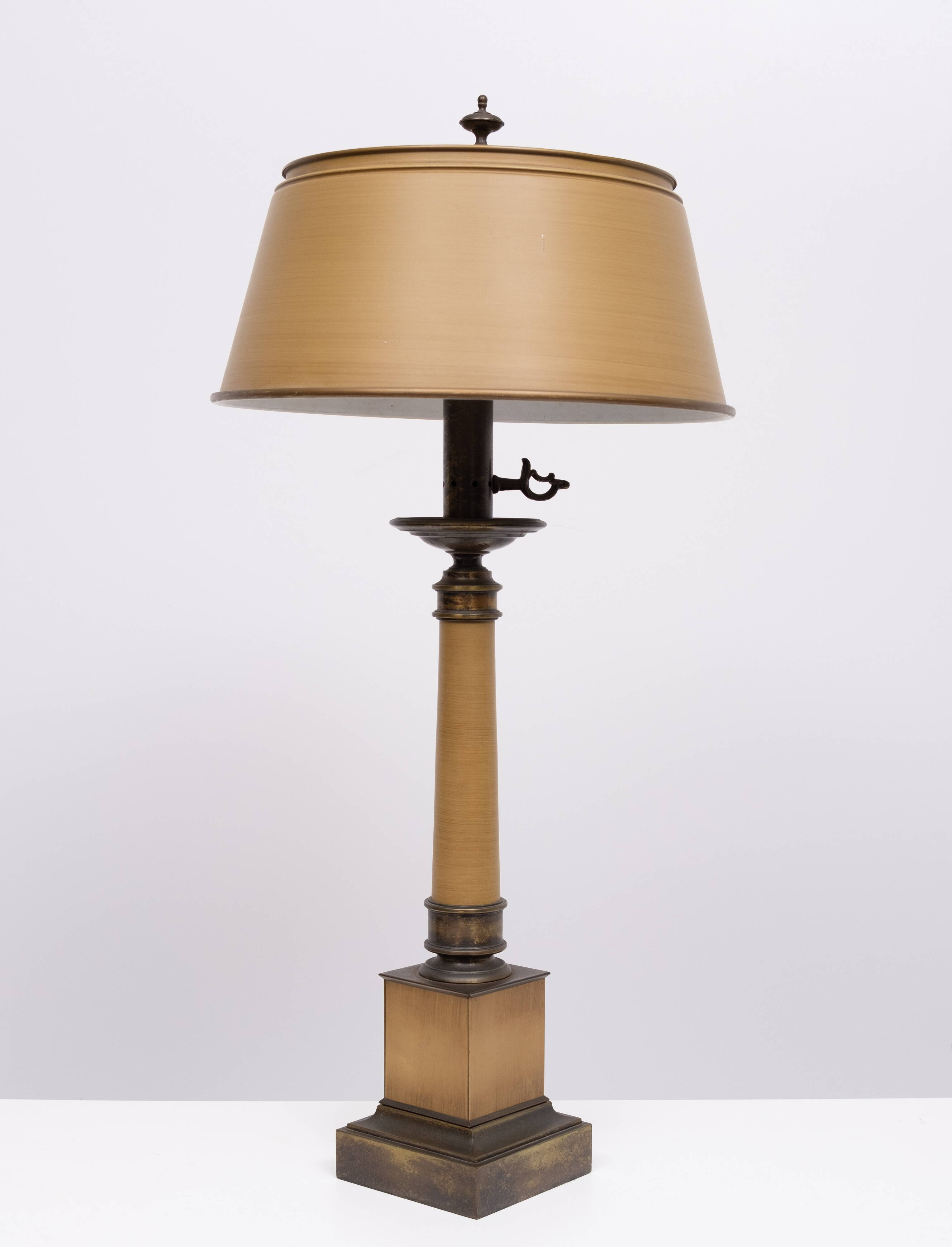 Large Metal Classical Greek Colum Table Lamp 1970 USA