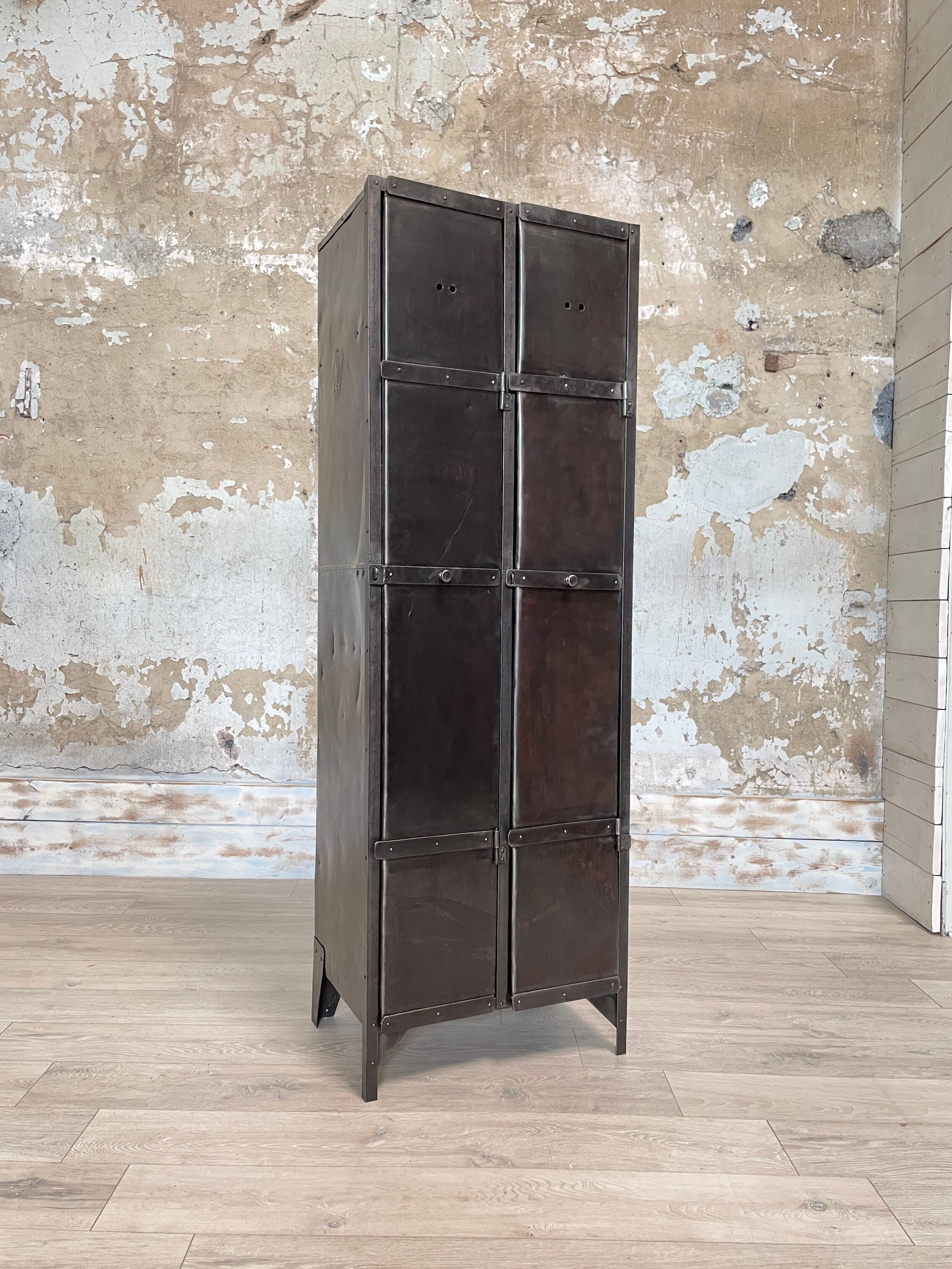 Industrial metal locker room