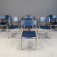 Minimalist metal and plywood stackable armchairs by Gijs Van Der Sluis
