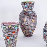 Set of ceramic vases, Italian design, 1960s, made in Italy